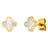 Clover Pearl Stud Earrings | 18k Gold Plated - Gold - Prim & Proper -