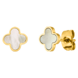 Clover Pearl Stud Earrings | 18k Gold Plated - Gold - Prim & Proper -