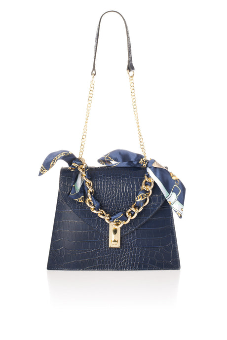 Ayla Bluette Leather Bag by Prim & Proper - Blue - Prim & Proper -