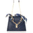 Ayla Blue Leather Bag by Prim & Proper - Blue - Prim & Proper -