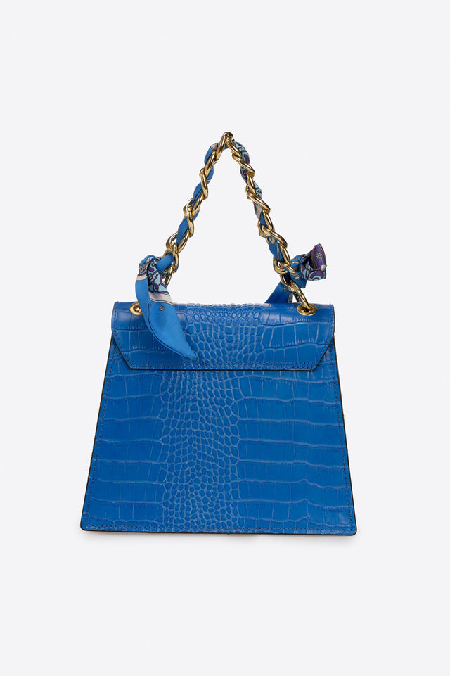 Ayla Blue Leather Bag by Prim & Proper - - Prim & Proper -