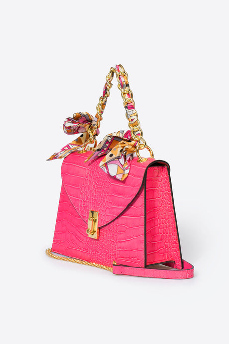 Ayla Fuxia Leather Bag by Prim & Proper - - Prim & Proper -