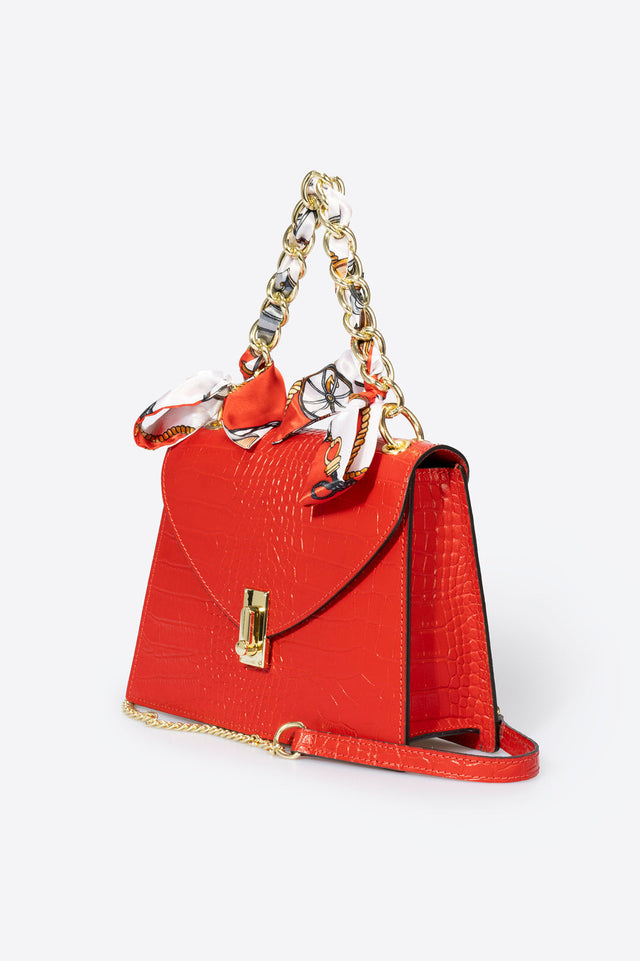 Ayla Fuxia Leather Bag by Prim & Proper - - Prim & Proper -