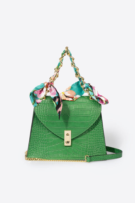 Ayla Blue Leather Bag by Prim & Proper - Verde - Prim & Proper -