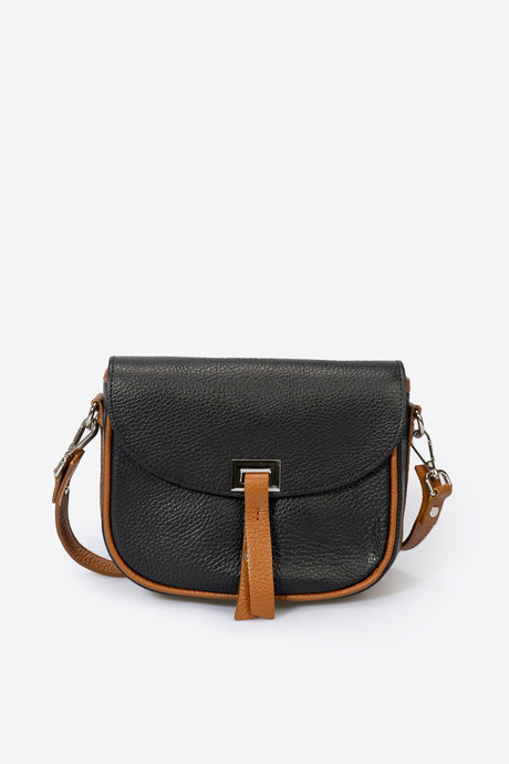 Bela Black+cognac Leather Bag by Prim & Proper - - Prim & Proper -