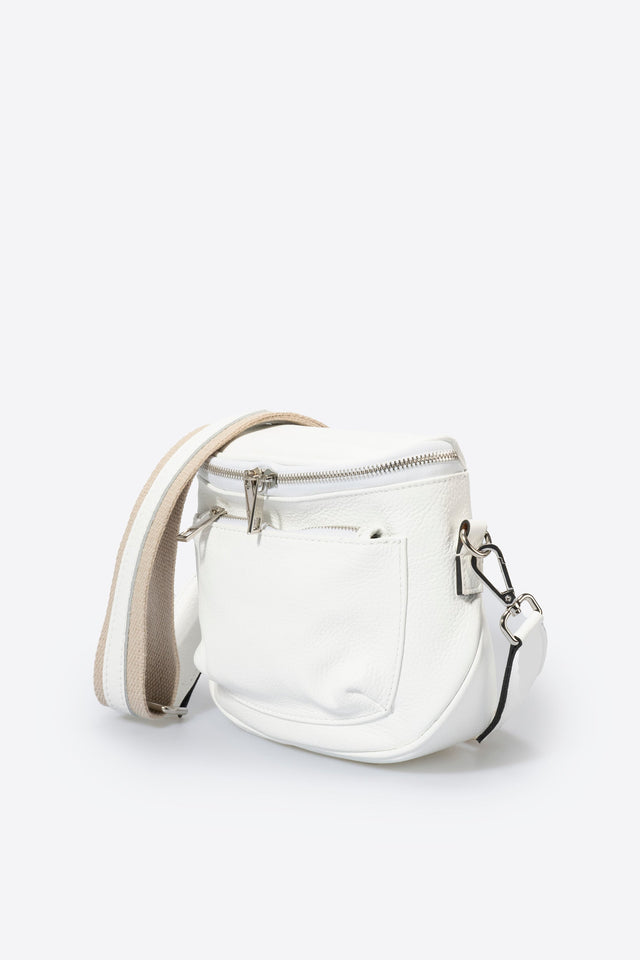 Darina Verde Leather Bag by Prim & Proper - Bianco - Prim & Proper -