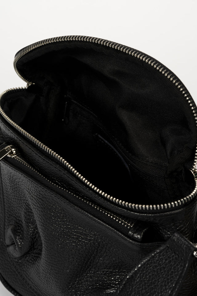 Darina Nero Leather Bag by Prim & Proper - - Prim & Proper -
