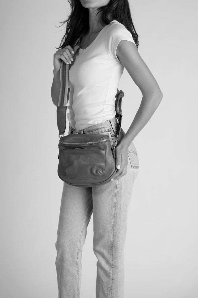 Darina Nero Leather Bag by Prim & Proper - - Prim & Proper -