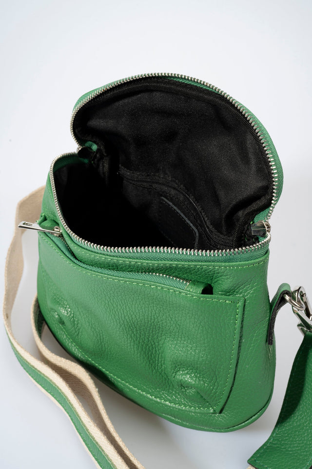 Darina Verde Leather Bag by Prim & Proper - - Prim & Proper -