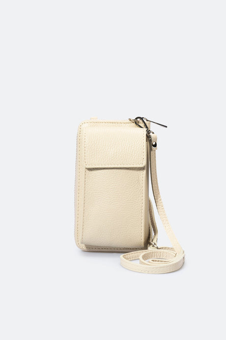 Mavis Green Leather Bag by Prim & Proper - Beige - Prim & Proper -