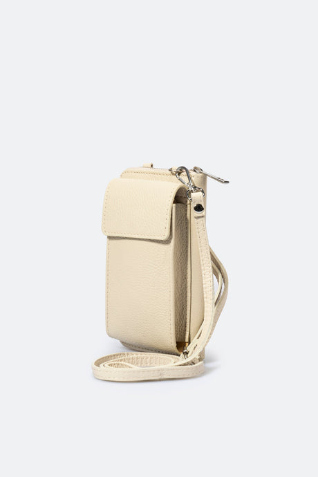 Mavis Nero Leather Bag by Prim & Proper - Beige - Prim & Proper -