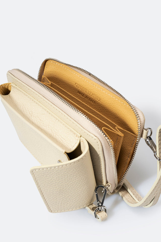 Mavis Bianco Leather Bag by Prim & Proper - - Prim & Proper -