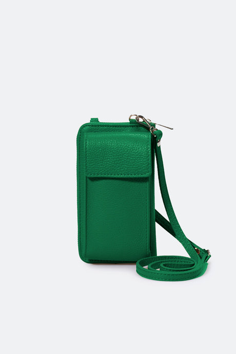 Mavis Nero Leather Bag by Prim & Proper - Green - Prim & Proper -