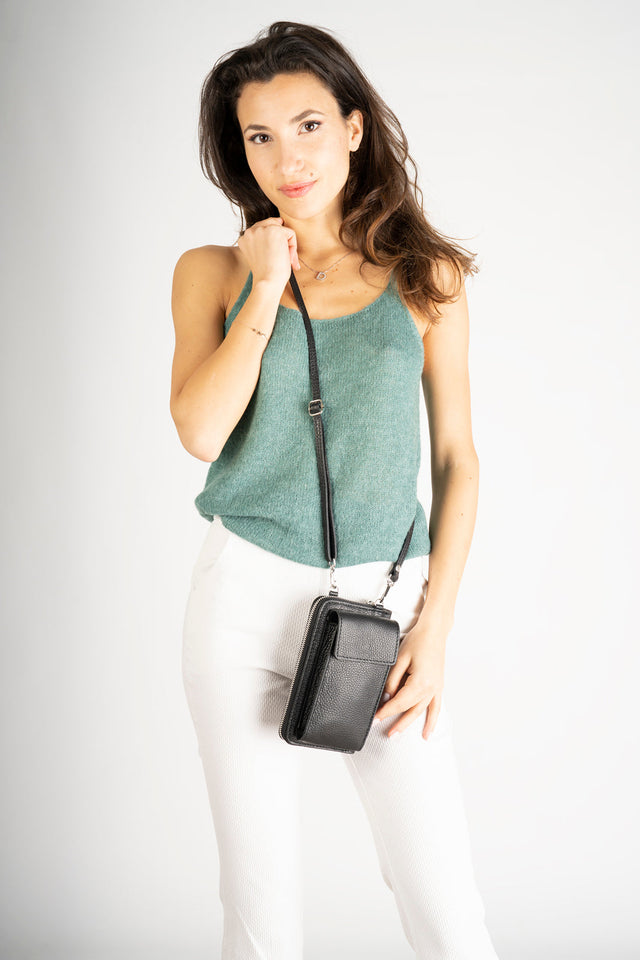 Mavis Fuxia Leather Bag by Prim & Proper - - Prim & Proper -