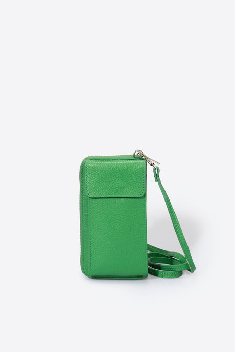 Mavis Verde-mela Leather Bag by Prim & Proper - Verde-mela - Prim & Proper -