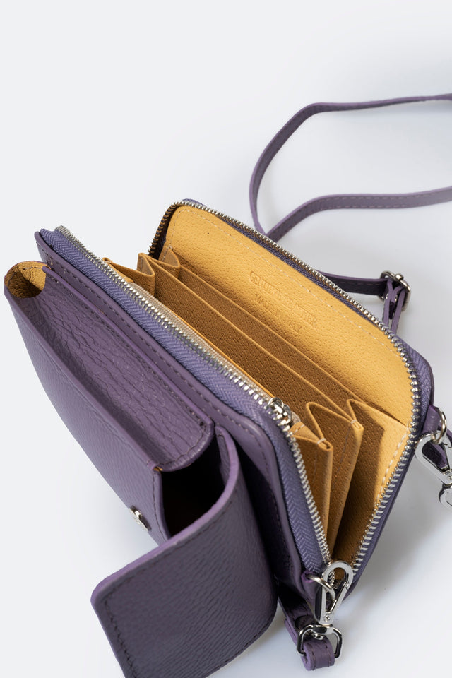 Mavis Fuxia Leather Bag by Prim & Proper - - Prim & Proper -