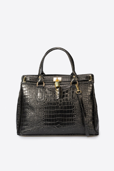 Sage Black Leather Bag by Prim & Proper - Black - Prim & Proper -