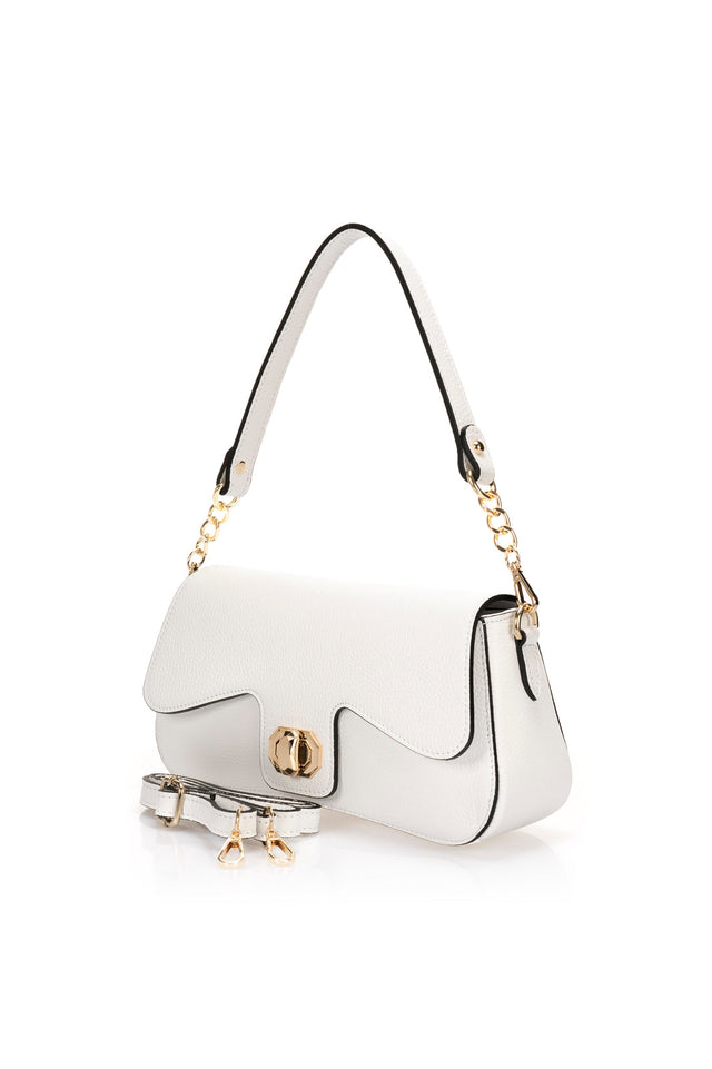 Alma White Leather Bag by Prim & Proper - - Prim & Proper -