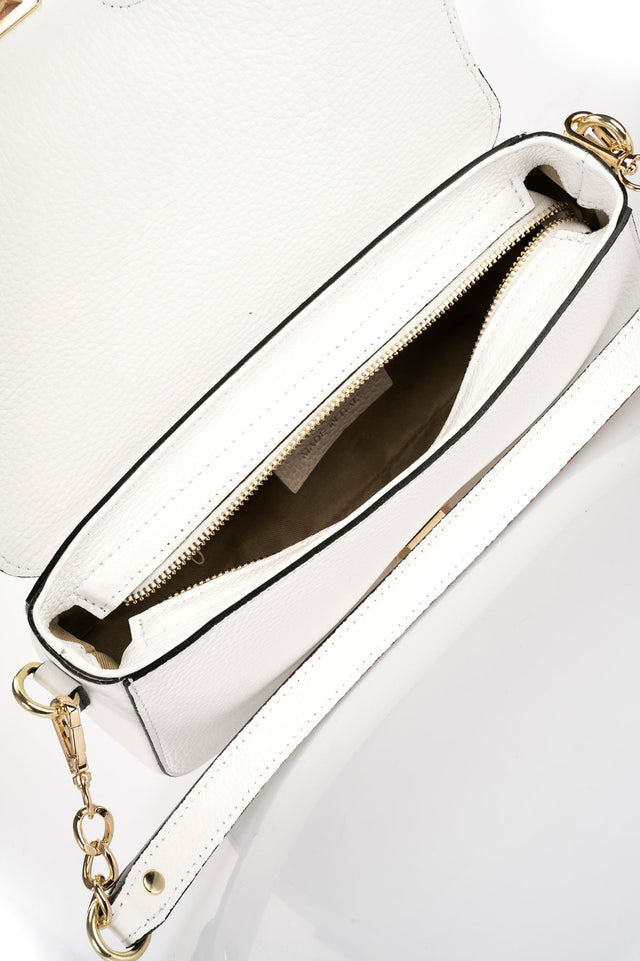 Alma White Leather Bag by Prim & Proper - - Prim & Proper -