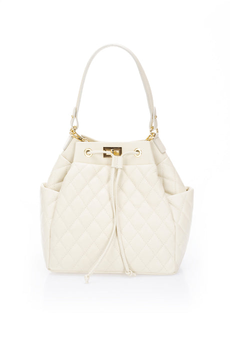 Edina Beige Leather Bag by Prim & Proper - Beige - Prim & Proper -