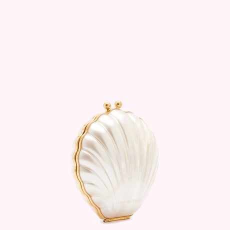 Pearl Shell Clutch Bag by Lulu Guinness - - Lulu Guinness - collection: bag of personality collection: collectibles colour: white edit: bags of personality edit: fun gifts edit: gifts edit: occasion bags edit: pretty pastel edit: shells edit: showstopping gifts material: acrylic occasion: party/dress up occasion: wedding product_type: bag product_type: full price sub_category: clutch sub_category: crossbody