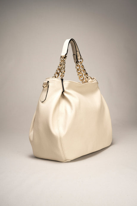 Helen Black Leather Bag by Prim & Proper - Helen Beige - Prim & Proper -