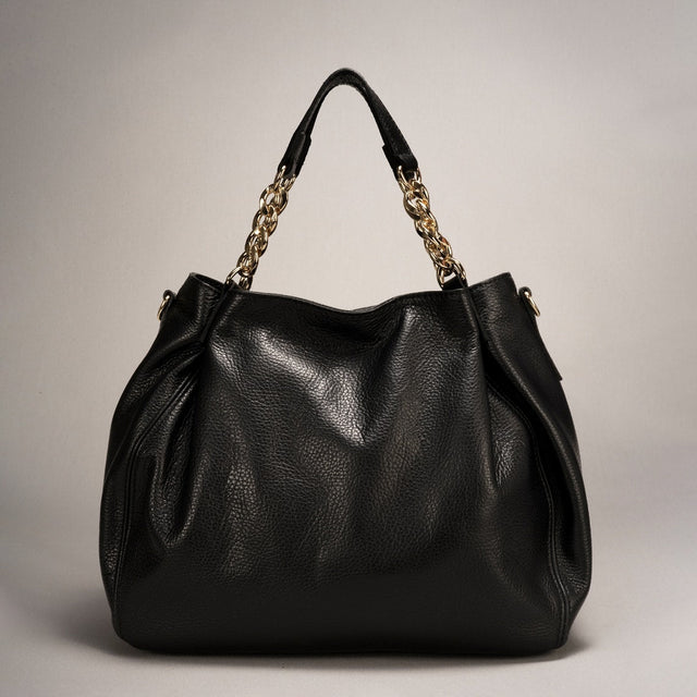 Helen Black Leather Bag by Prim & Proper - - Prim & Proper -