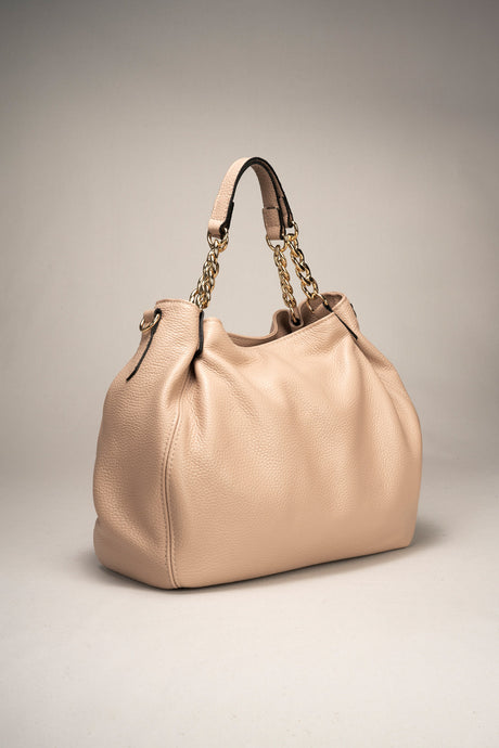 Helen Beige Leather Bag by Prim & Proper - Helen Cipria - Prim & Proper -