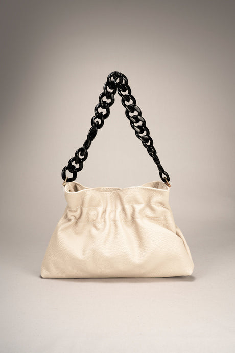 Malvina Verdemela Leather Bag by Prim & Proper - Beige - Prim & Proper - L 33 cm x W 4 cm x H 21 cm VERDEMELA
