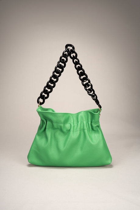 Malvina Fuxia Leather Bag by Prim & Proper - Verde Mela - Prim & Proper - FUXIA L 33 cm x W 4 cm x H 21 cm