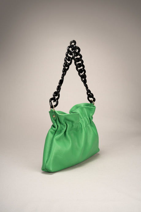 Malvina Verdemela Leather Bag by Prim & Proper - - Prim & Proper - L 33 cm x W 4 cm x H 21 cm VERDEMELA