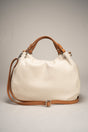 Azalea Beige + Cuoio Leather Bag by Prim & Proper - Beige + Cuoio - Prim & Proper - BEIGE + CUOIO L 33 cm x W 16 cm x H 28 cm