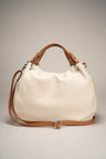 Azalea Black Leather Bag by Prim & Proper - Beige + Cuoio - Prim & Proper - L 21 PISTACCHIO + CUOIO