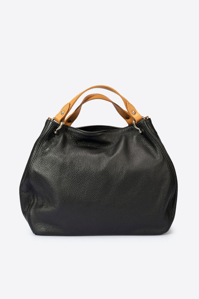 Azalea Cipria + Cuoio Leather Bag by Prim & Proper - - Prim & Proper - CIPRIA + CUOIO L 33 cm x W 16 cm x H 28 cm