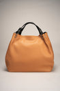 Azalea Cuoio + Black Leather Bag by Prim & Proper - - Prim & Proper - CUOIO + BLACK L 33 cm x W 16 cm x H 28 cm