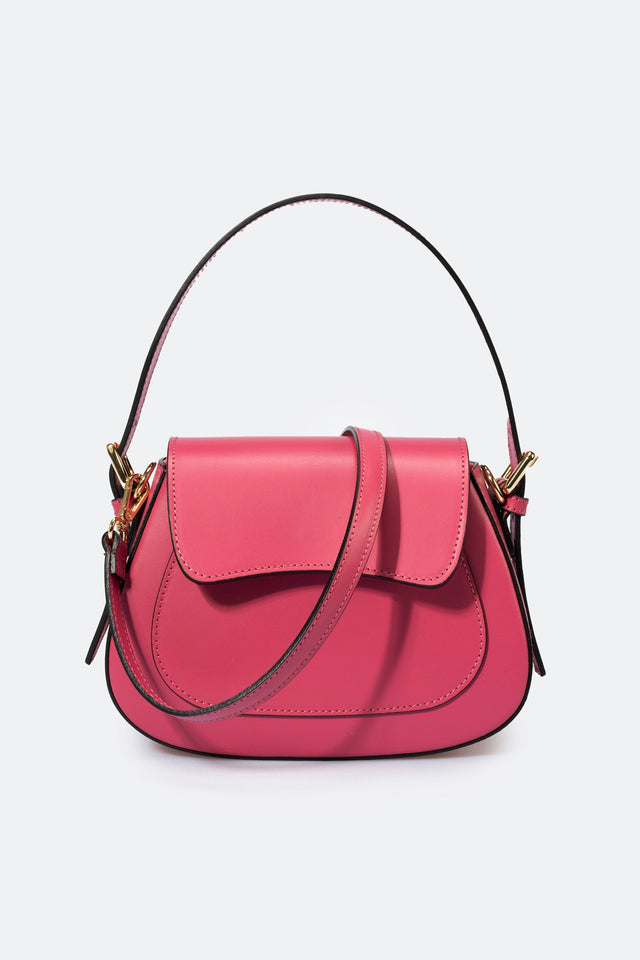 Edna Rosso Leather Bag by Prim & Proper - Fuxia - Prim & Proper -