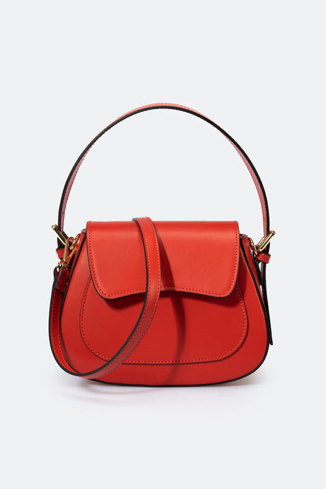 Edna Fuxia Leather Bag by Prim & Proper - Rosso - Prim & Proper -