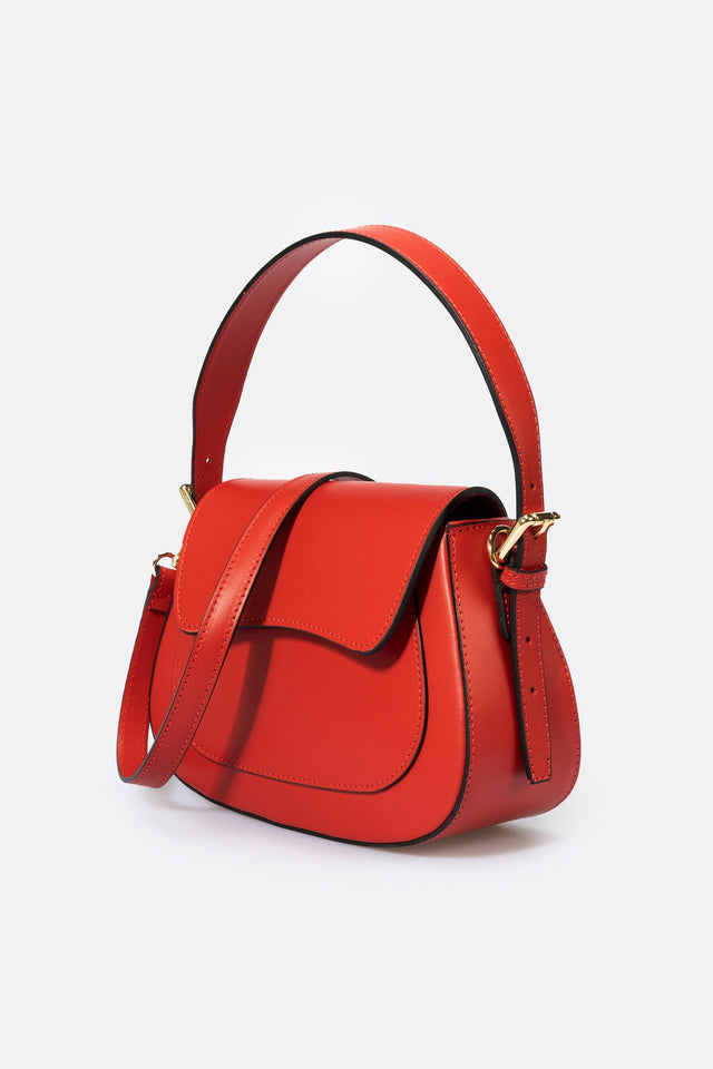 Edna Rosso Leather Bag by Prim & Proper - - Prim & Proper -
