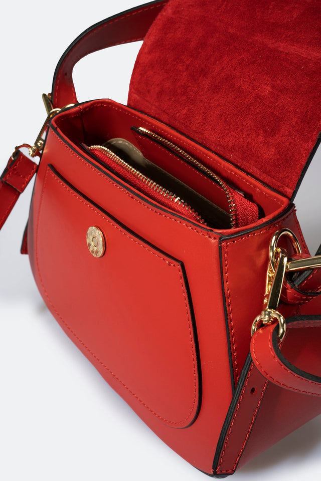 Edna Rosso Leather Bag by Prim & Proper - - Prim & Proper -
