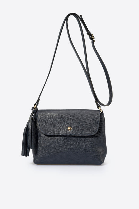 Aster Taupe Leather Bag by Prim & Proper - Blu - Prim & Proper -