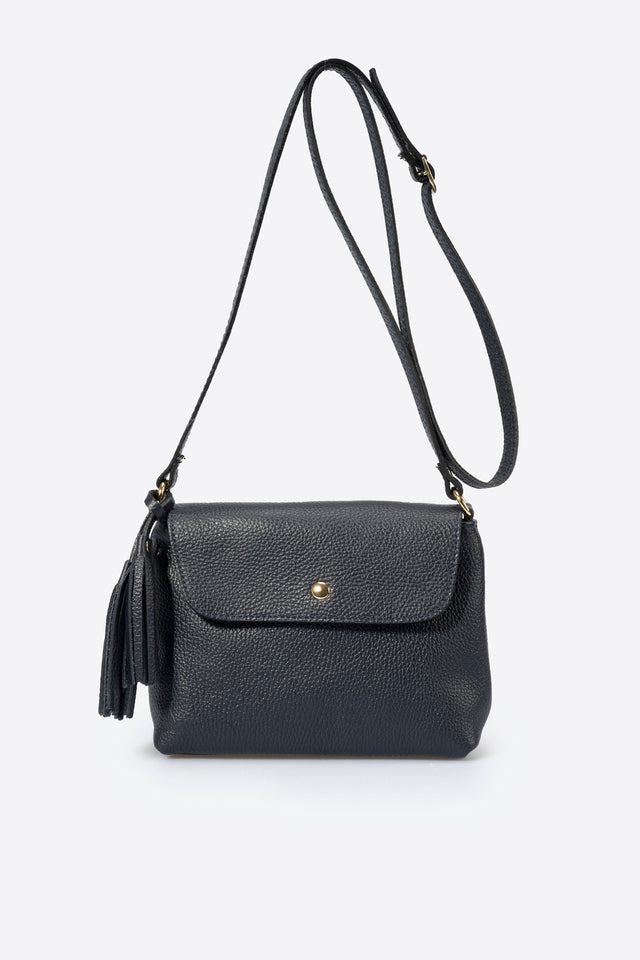 Aster Taupe Leather Bag by Prim & Proper - Blu - Prim & Proper -