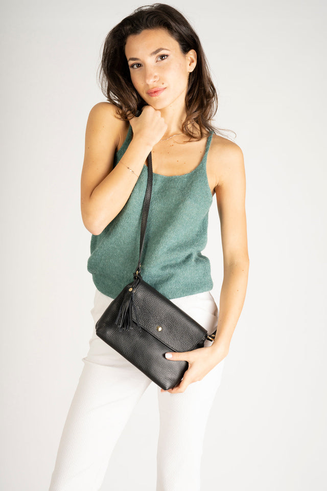 Aster Menta Leather Bag by Prim & Proper - - Prim & Proper -