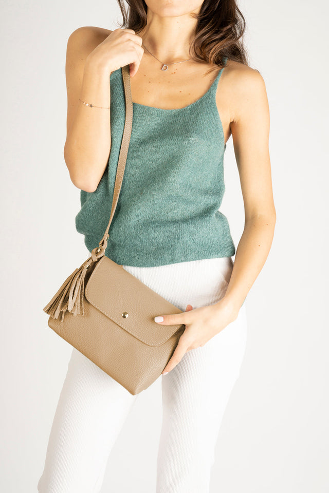 Aster Menta Leather Bag by Prim & Proper - - Prim & Proper -