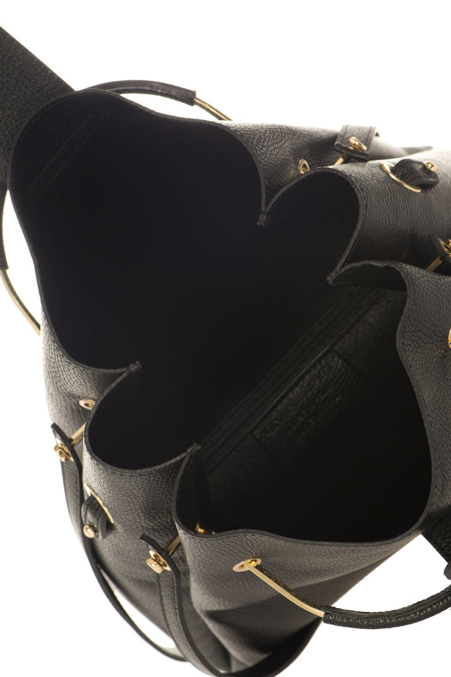 Dione Nero Leather Bag by Prim & Proper - - Prim & Proper - 13 cm 15 cm 20 cm GREY woo_import_1