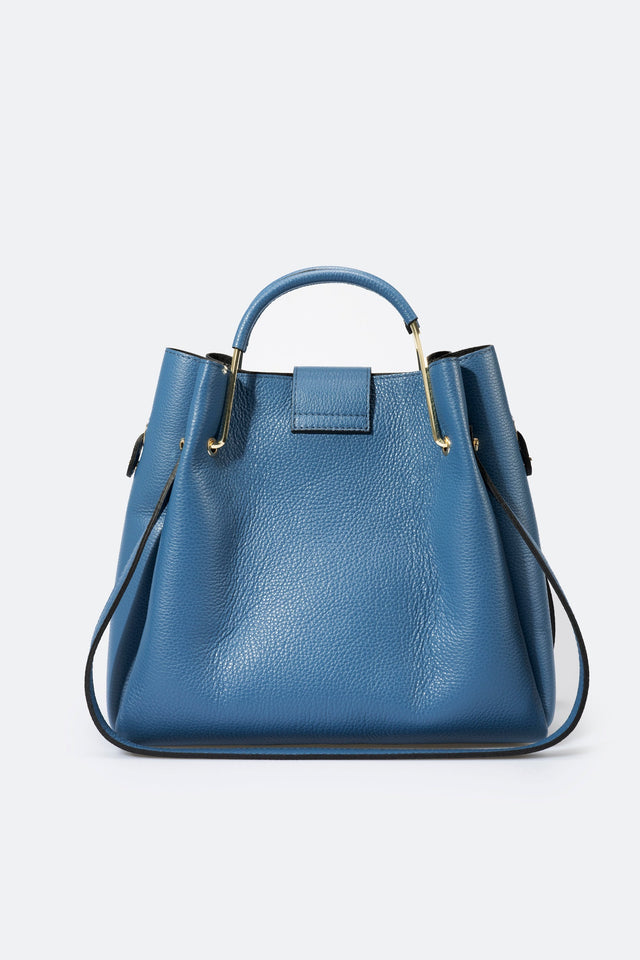 Dione Blue Leather Bag by Prim & Proper - - Prim & Proper - 13 cm 15 cm 20 cm GREY woo_import_1