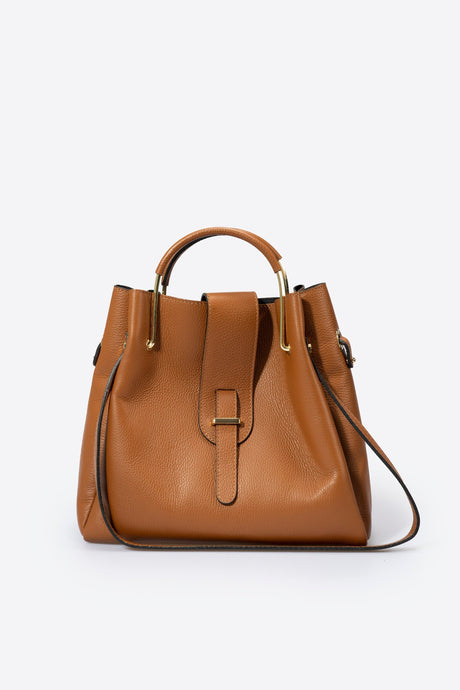 Dione Cuoio Leather Bag by Prim & Proper - Cuoio - Prim & Proper - 13 cm 15 cm 20 cm GREY woo_import_1