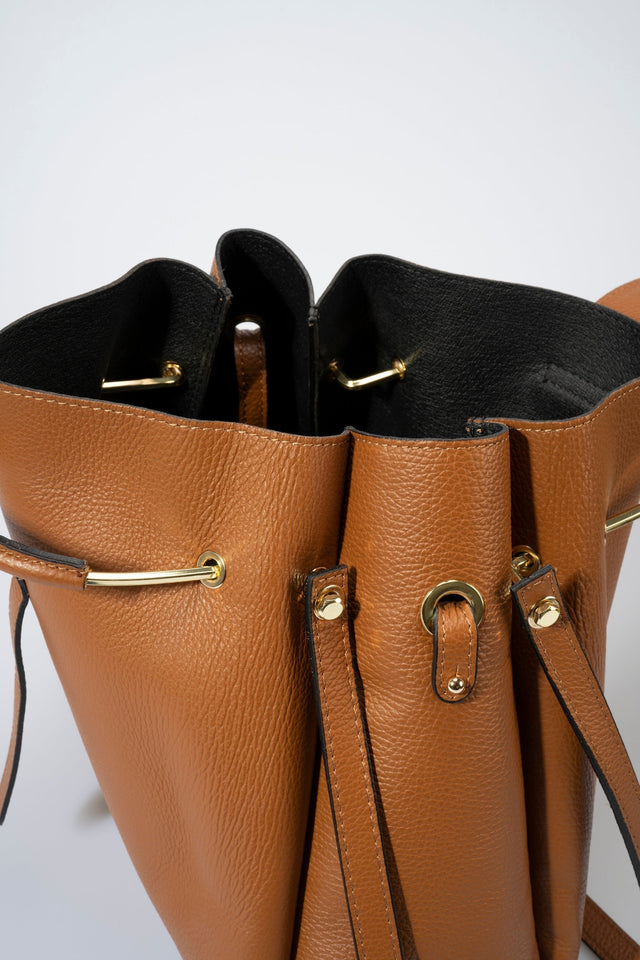 Dione Nero Leather Bag by Prim & Proper - - Prim & Proper - 13 cm 15 cm 20 cm GREY woo_import_1