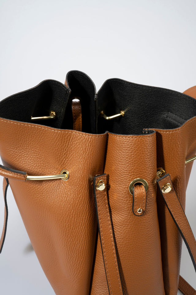 Dione Blue Leather Bag by Prim & Proper - - Prim & Proper - 13 cm 15 cm 20 cm GREY woo_import_1