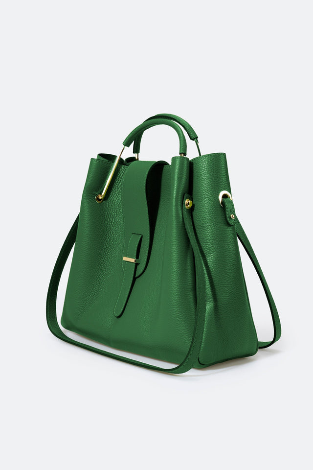 Dione Taupe Leather Bag by Prim & Proper - - Prim & Proper - 13 cm 15 cm 20 cm GREY woo_import_1