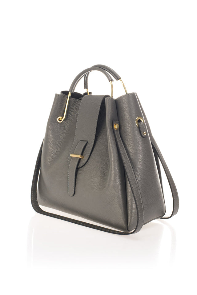 Dione Cuoio Leather Bag by Prim & Proper - - Prim & Proper - 13 cm 15 cm 20 cm GREY woo_import_1